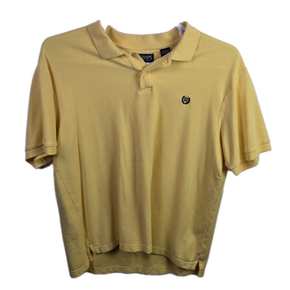Chaps Ralph Lauren Men's XL Yellow Short‎ Sleeve Shirt - Thumbnail 11