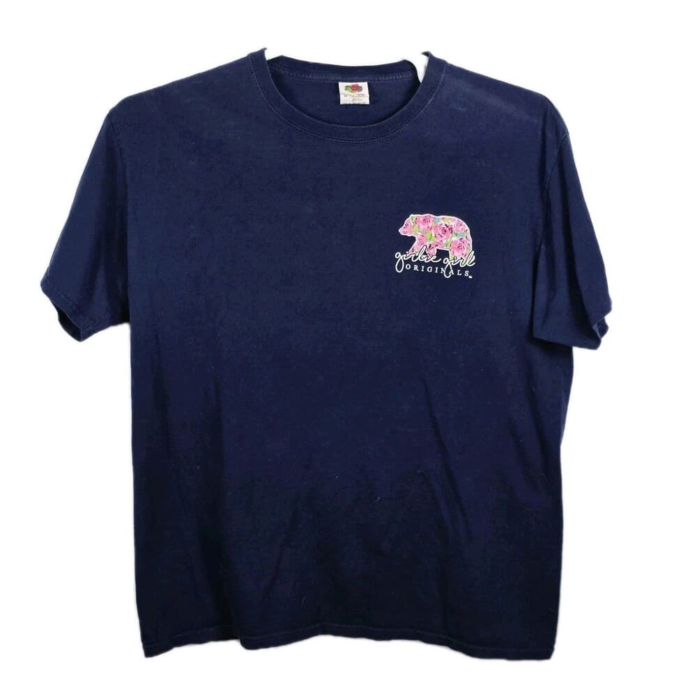 Girlie Girl Originals Women's Large‎ Blue "MAMA BEAR" Short Sleeve T-Shirt - Thumbnail 4