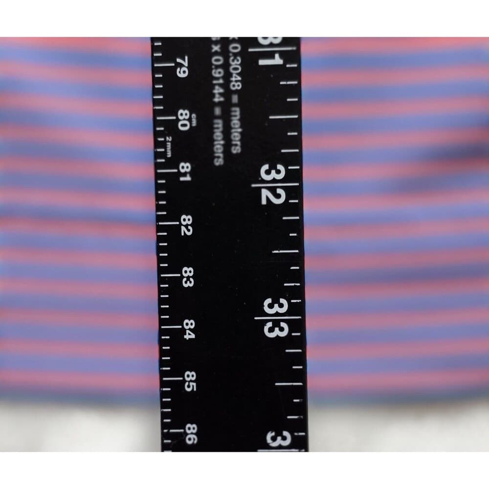 FootJoy Men,s Large Pink & Blue Striped Performance Golf Polo Shirt - Thumbnail 8