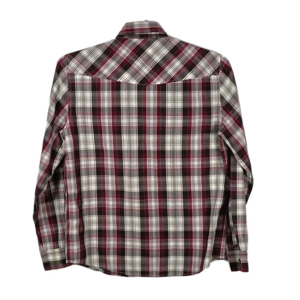 Vintage Levi's Mens Small Plaid Pearl Snaps Western Long Sleeve Button Up Shirt - Thumbnail 8