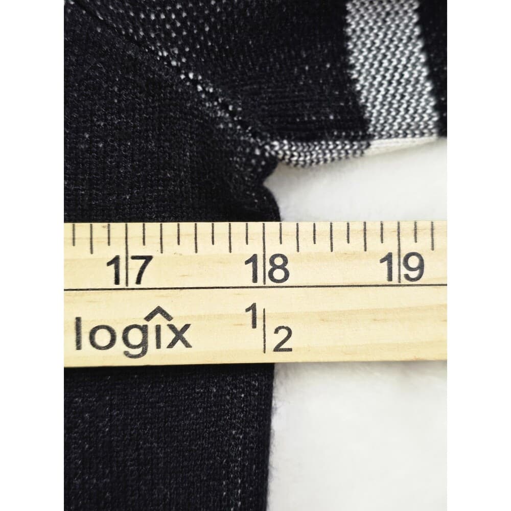Liz Claiborne Women's Medium Black‎ And White 3/4 Sleeve Sweater - Thumbnail 3