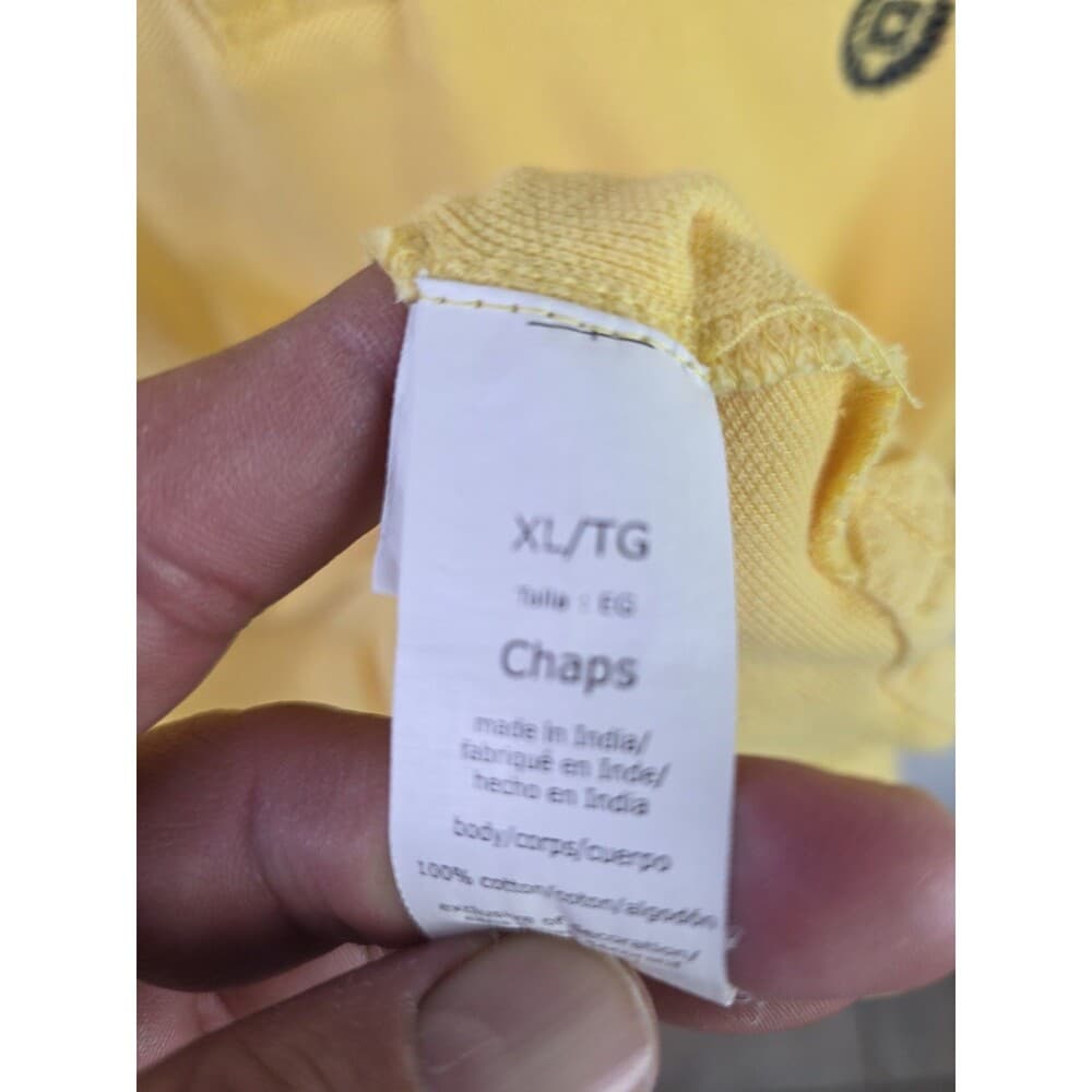 Chaps Ralph Lauren Men's XL Yellow Short‎ Sleeve Shirt - Thumbnail 5