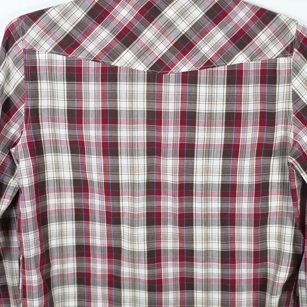 Vintage Levi's Mens Small Plaid Pearl Snaps Western Long Sleeve Button Up Shirt - Thumbnail 7
