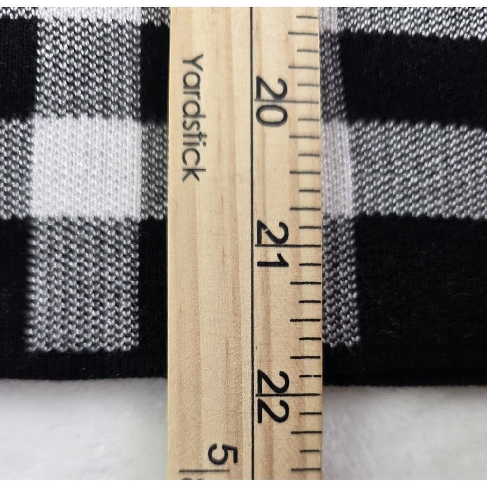 Liz Claiborne Women's Medium Black‎ And White 3/4 Sleeve Sweater - Thumbnail 5