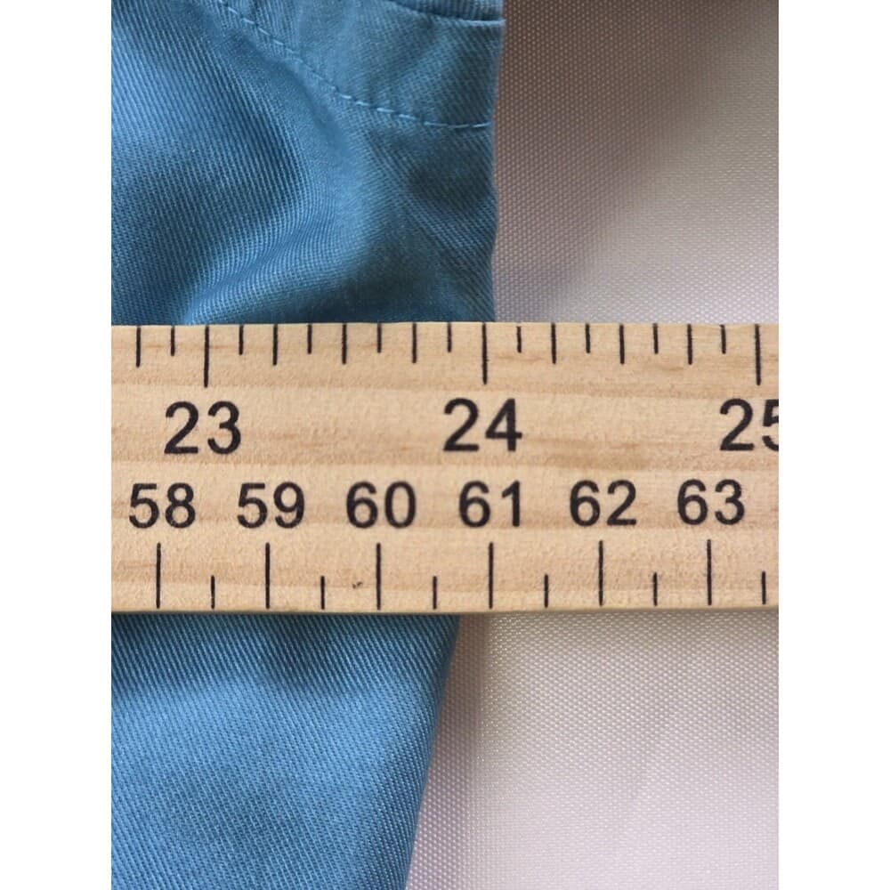 Izod Men's Large 17 34/35 Teal Regular‎ Fit Long Sleeve Button Up Shirt - Thumbnail 5
