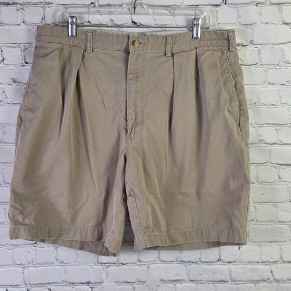VTG Polo Ralph Lauren Men's 38" Beige Chino Shorts - Thumbnail 11
