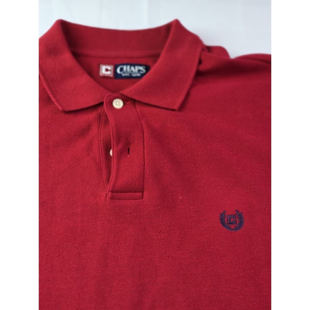 Chaps Ralph Lauren Adult Medium Red‎ Short Sleeve Shirt - Thumbnail 6