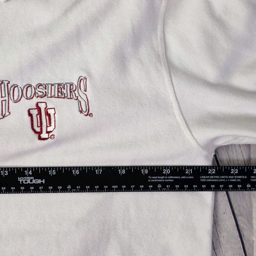 Indiana Hoosiers Men's Large White S/S Polo Shirt - Thumbnail 5