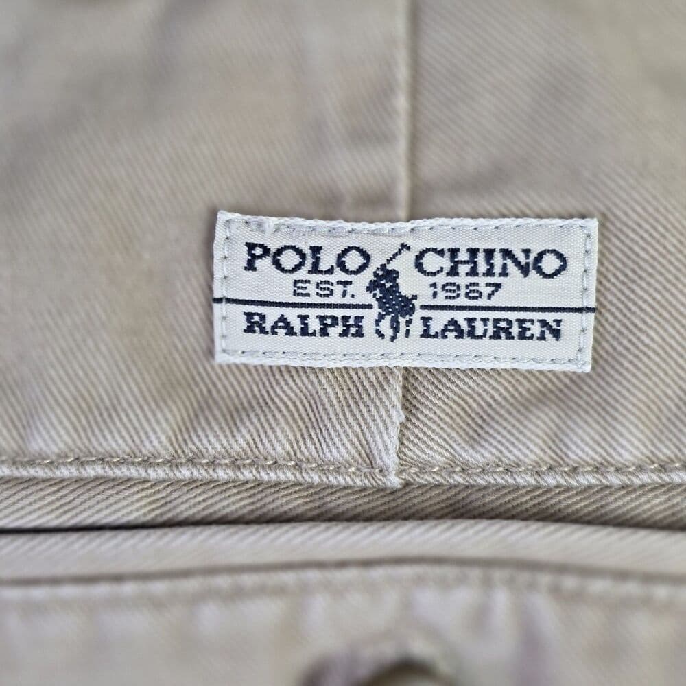 VTG Polo Ralph Lauren Men's 38" Beige Chino Shorts - Thumbnail 2