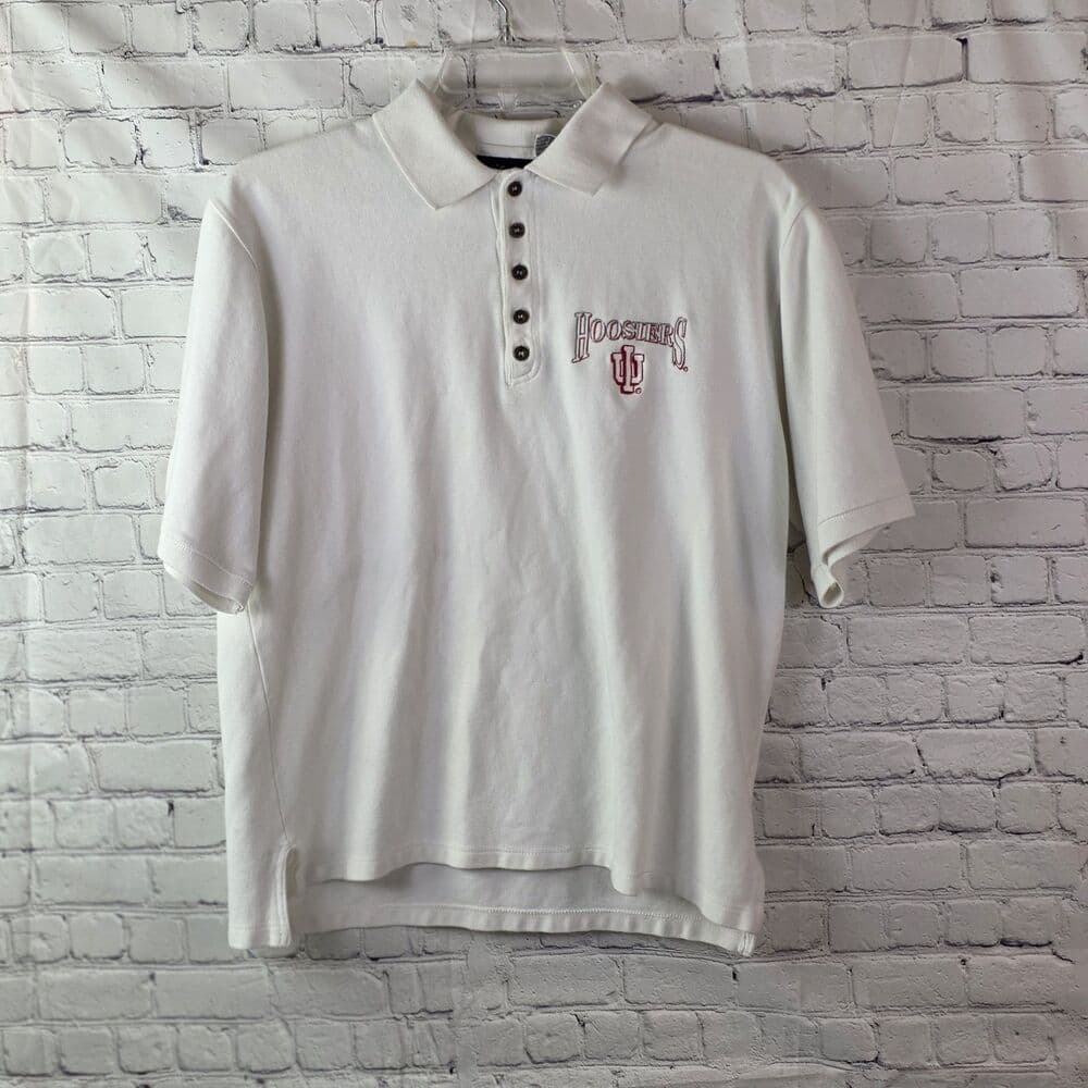 Indiana Hoosiers Men's Large White S/S Polo Shirt - Thumbnail 11