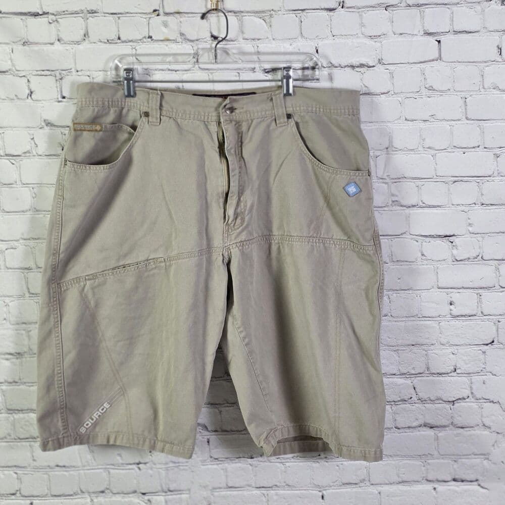 Y2K The Source Jean Men's 36 Khaki Skater Baggy Shorts - Thumbnail 14