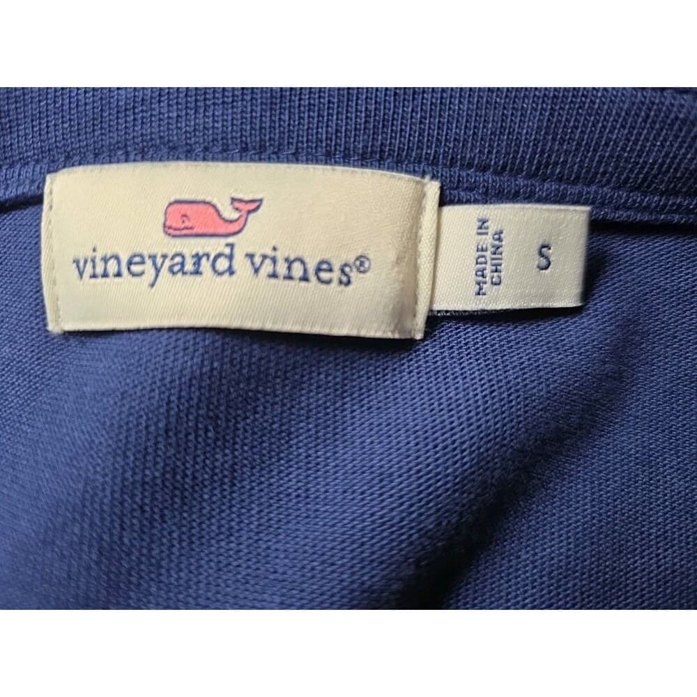 Vineyard Vines Women's Small‎ Navy Blue Long Sleeve Split Button Hem - Thumbnail 2