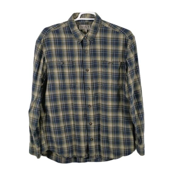 Duluth Men's‎ XL Green/Blue Plaid Heavy Long Sleeve Button Up Shirt - Thumbnail 7