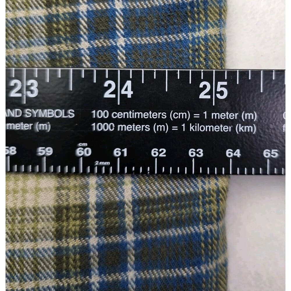 Duluth Men's‎ XL Green/Blue Plaid Heavy Long Sleeve Button Up Shirt - Thumbnail 3