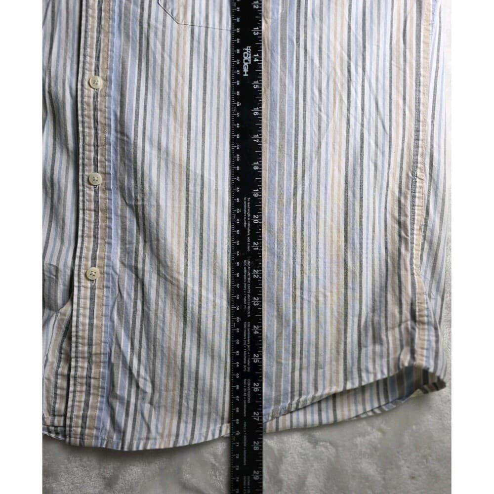 Joseph Abboud Men’s Large Multicolor Paisley Striped Long Sleeve Button Up Shirt - Thumbnail 7