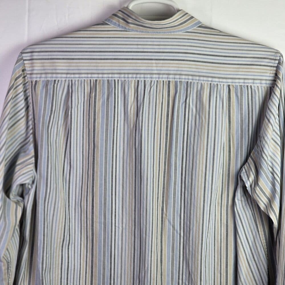 Joseph Abboud Men’s Large Multicolor Paisley Striped Long Sleeve Button Up Shirt - Thumbnail 6