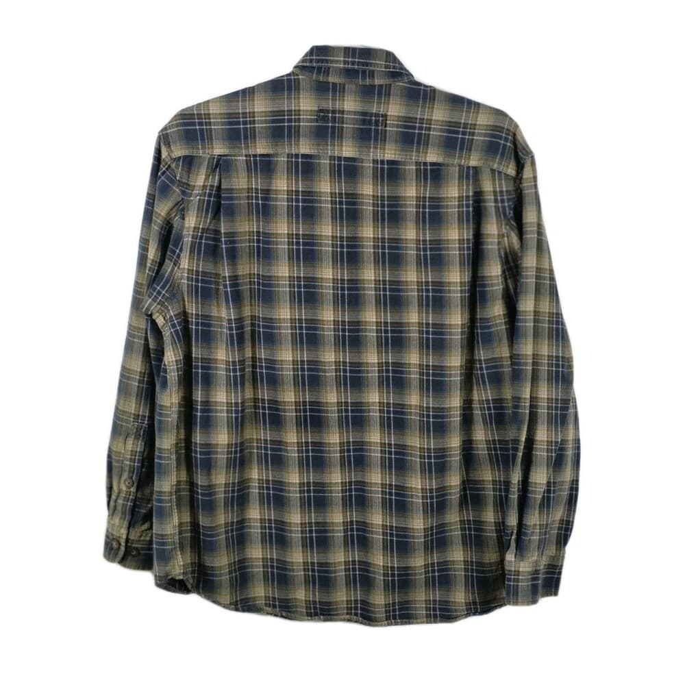 Duluth Men's‎ XL Green/Blue Plaid Heavy Long Sleeve Button Up Shirt - Thumbnail 4