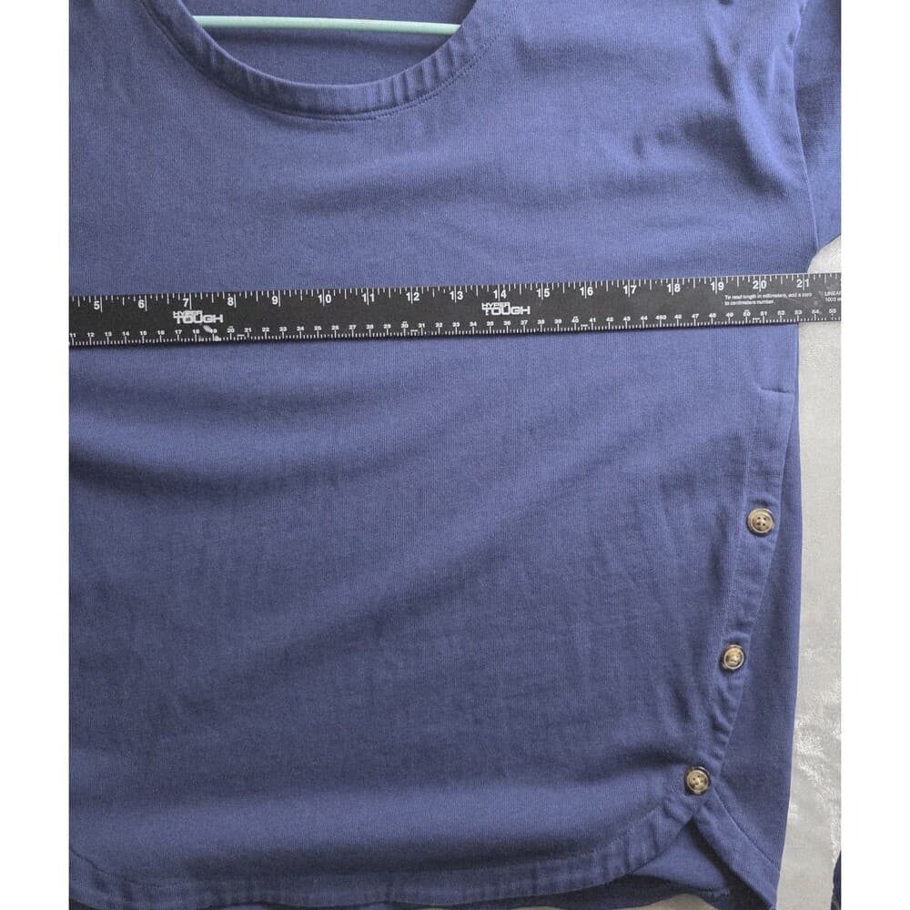 Vineyard Vines Women's Small‎ Navy Blue Long Sleeve Split Button Hem - Thumbnail 4