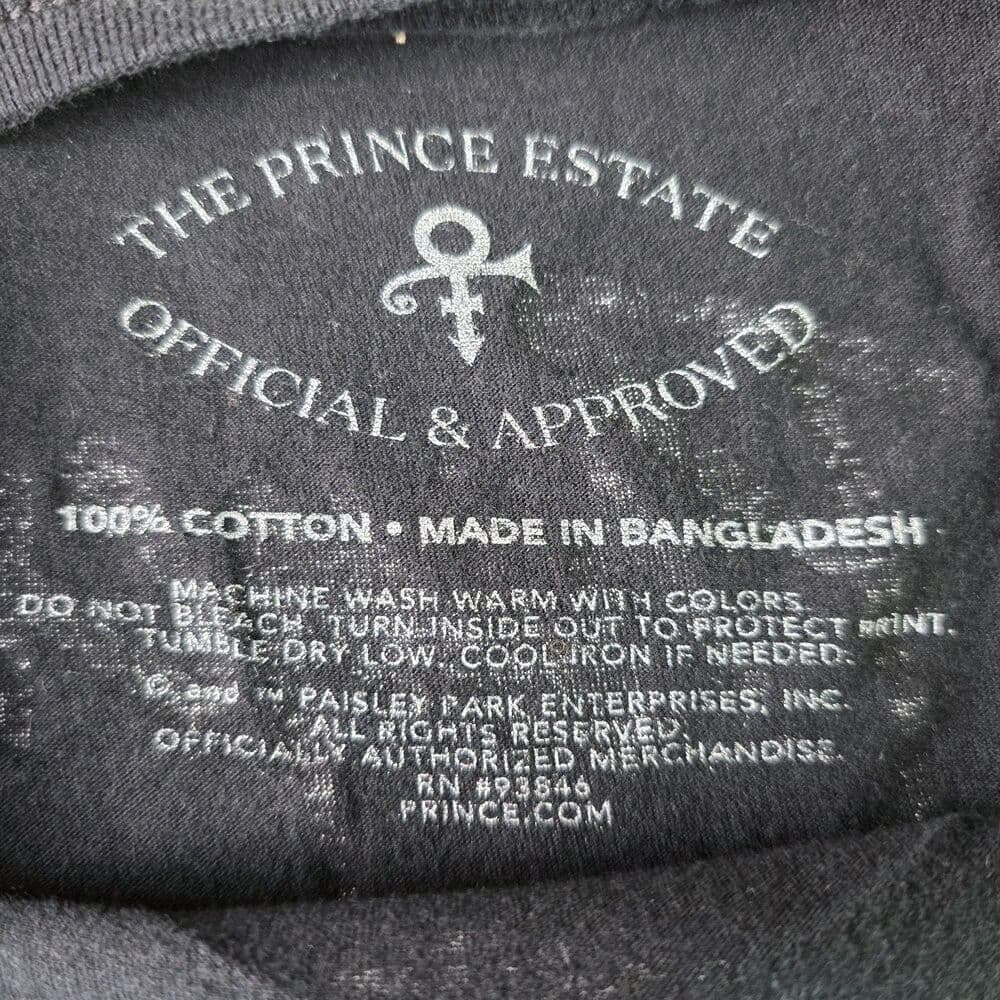 Prince "Purple One‎ Logo" Unisex Large Black Short Sleeve T-Shirt RN93846 - Thumbnail 2