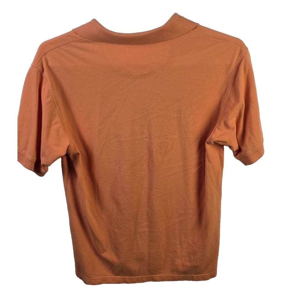 IZOD Men's Medium Silk Wash Orange‎ Short Sleeve Shirt - Thumbnail 4