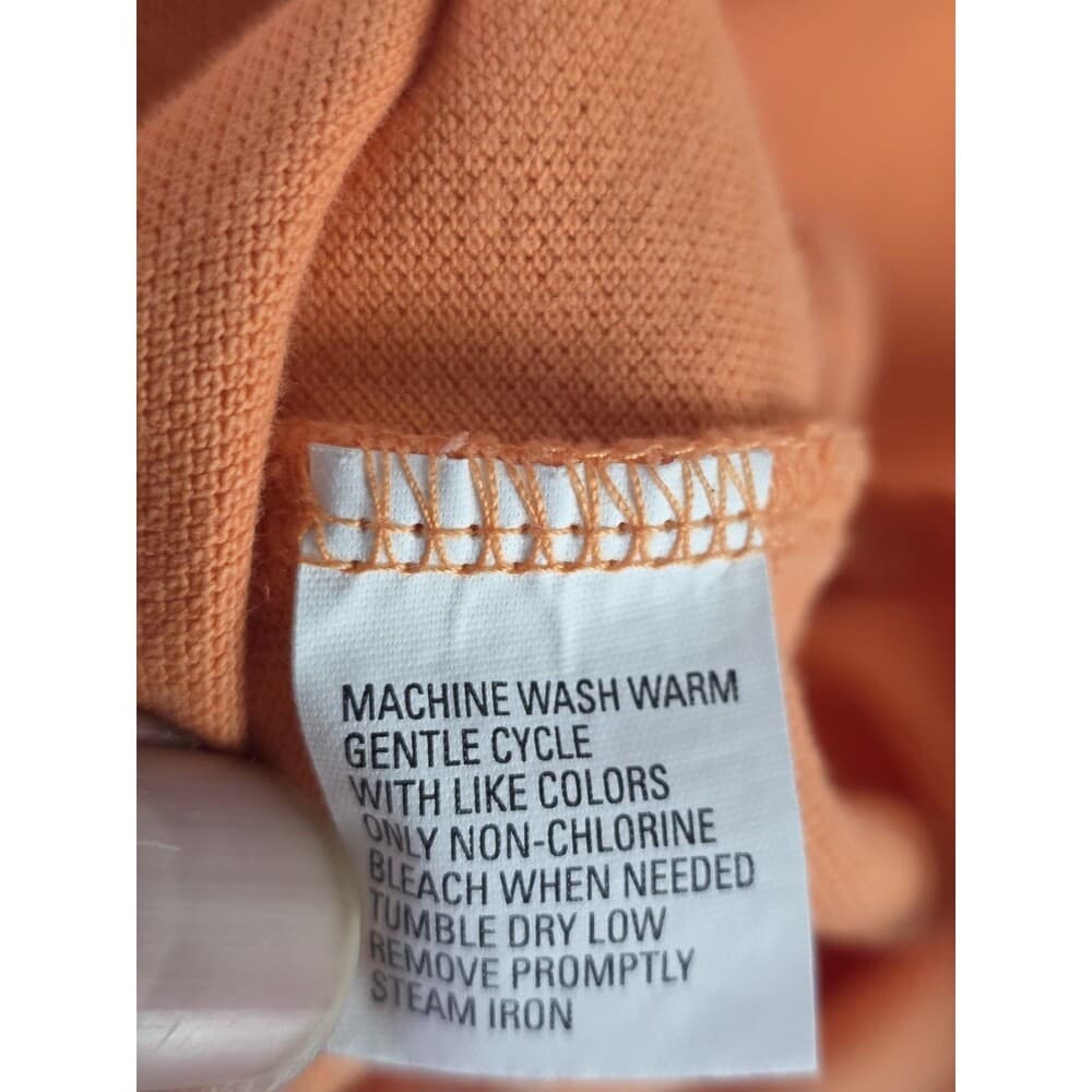 IZOD Men's Medium Silk Wash Orange‎ Short Sleeve Shirt - Thumbnail 3
