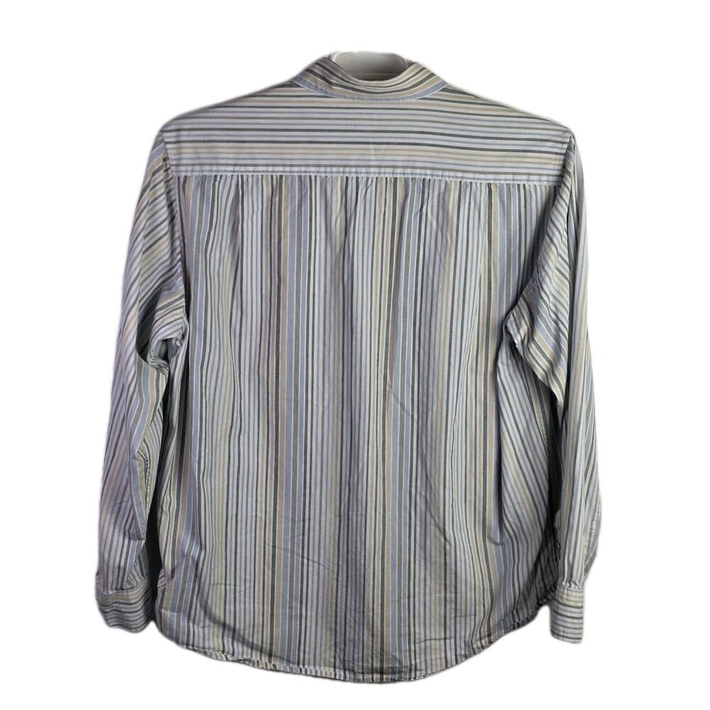 Joseph Abboud Men’s Large Multicolor Paisley Striped Long Sleeve Button Up Shirt - Thumbnail 5