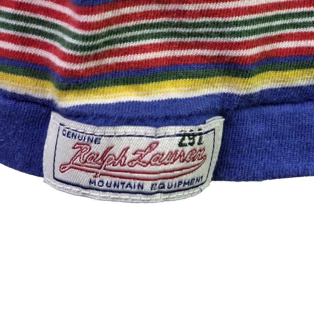 Polo Ralph Lauren Boy's XL (18-20) Royal Blue Striped Short Sleeved T-Shirt - Thumbnail 6