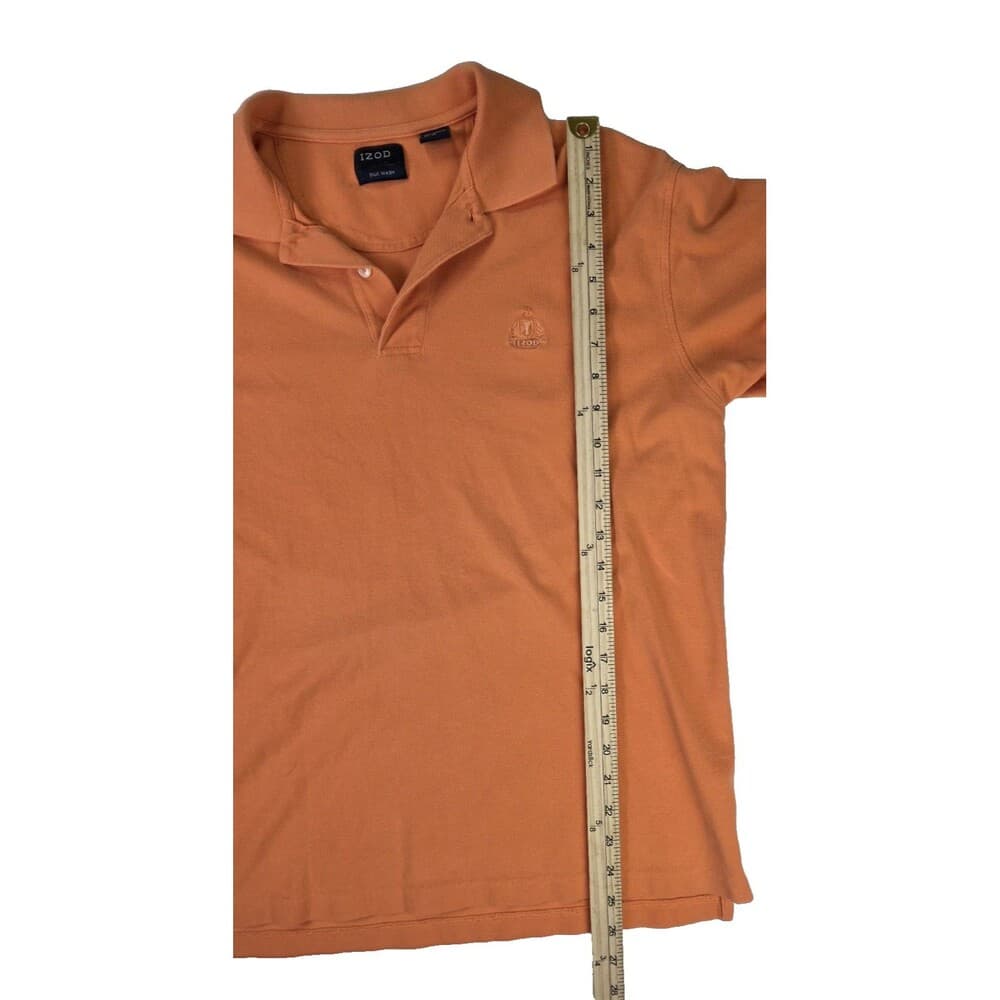IZOD Men's Medium Silk Wash Orange‎ Short Sleeve Shirt - Thumbnail 7