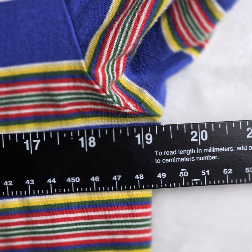 Polo Ralph Lauren Boy's XL (18-20) Royal Blue Striped Short Sleeved T-Shirt - Thumbnail 7