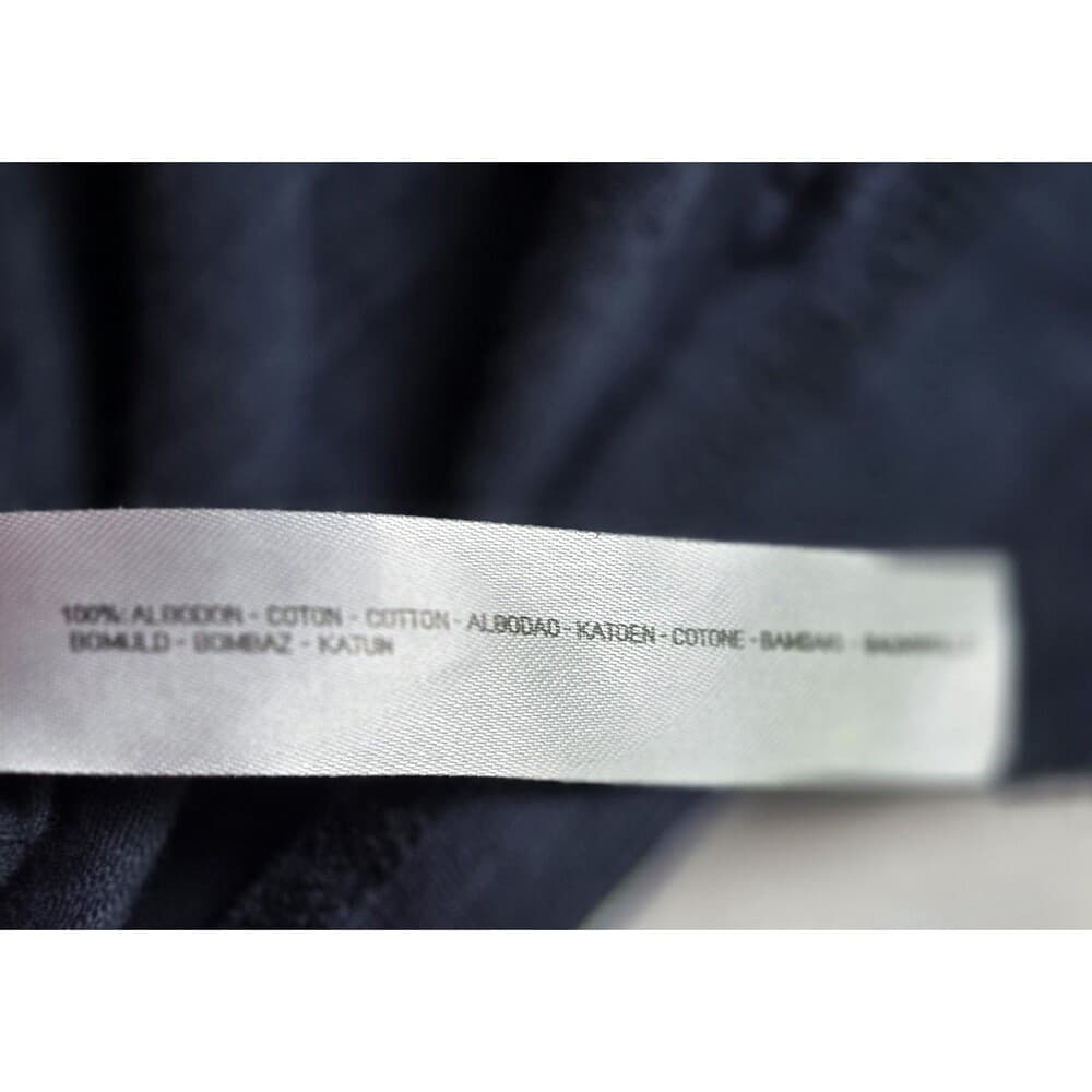 Denim & Flower Ricky Singh Men's Large Navy Blue White‎ Stripe Casual T-Shirt - Thumbnail 2