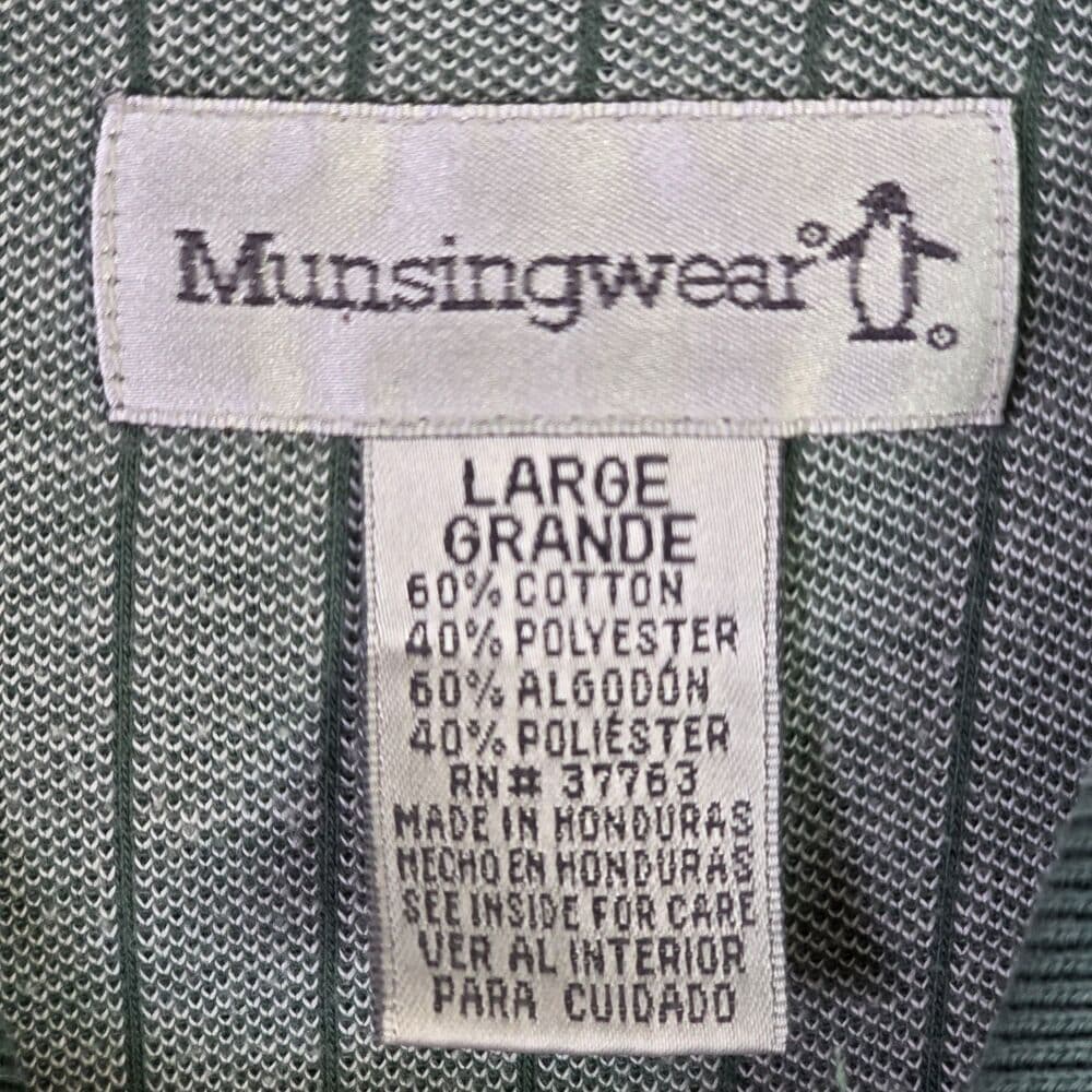 Munsingwear Men's Large Green Short Sleeve Golf Shirt - Thumbnail 2