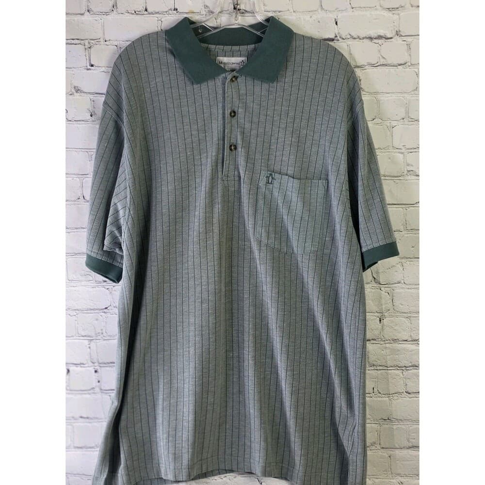 Munsingwear Men's Large Green Short Sleeve Golf Shirt - Thumbnail 9