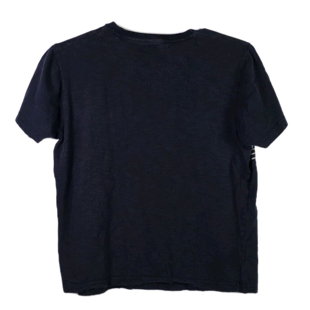 Denim & Flower Ricky Singh Men's Large Navy Blue White‎ Stripe Casual T-Shirt - Thumbnail 11