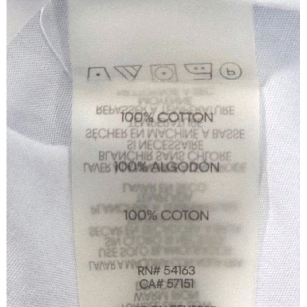 Calvin Klein Women's Small Blue Cotton Stretch Button Up Short Sleeve Shirt - Thumbnail 4