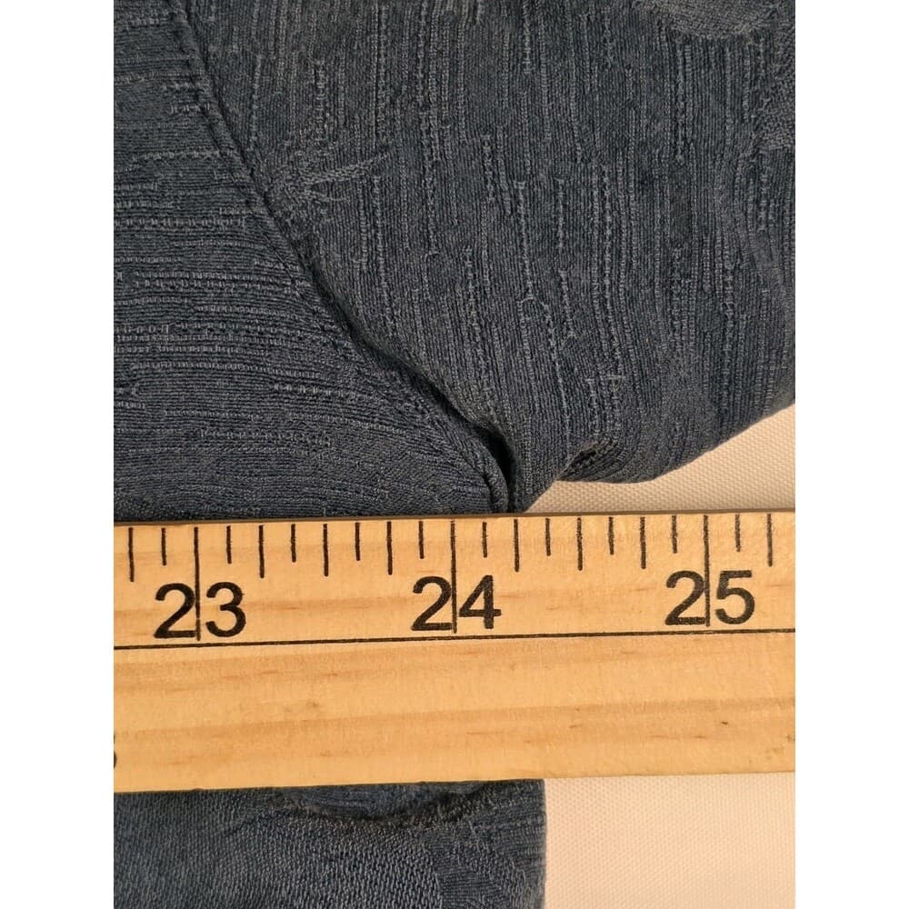 Caribbean Brand Men's Large 70% Silk -30% Cotton Black Button-Down Shirt‎ - Thumbnail 3