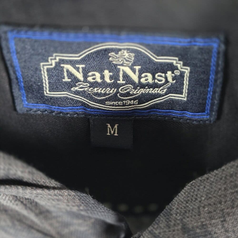 Nat Nast Men's Medium Black Silk Blend Tropical Hawaiian SS Button Up Shirt - Thumbnail 2