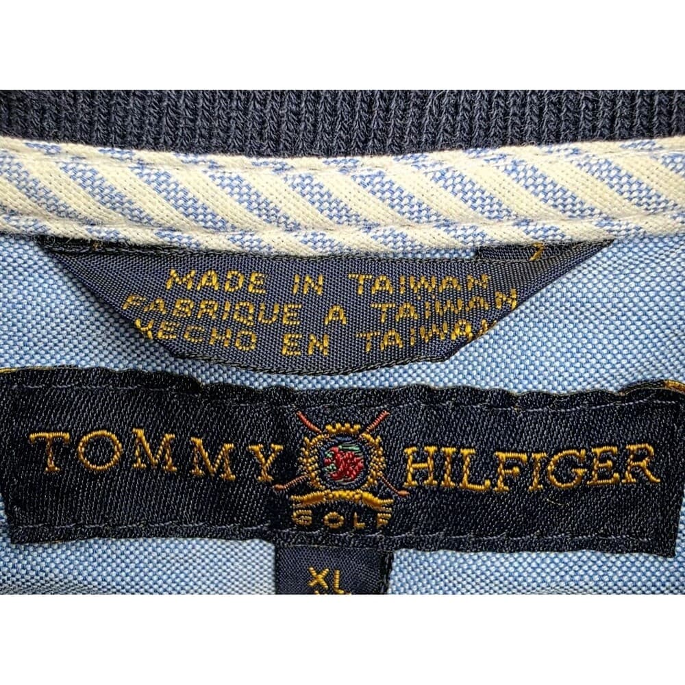 Vintage Tommy Hilfiger Men's XL Red 1/4 Zip‎ Long Sleeve Pullover - Thumbnail 2