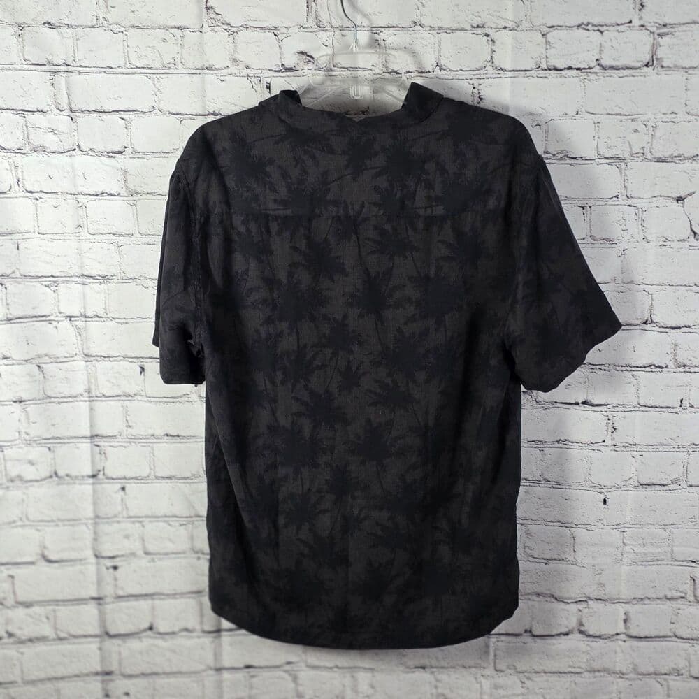 Nat Nast Men's Medium Black Silk Blend Tropical Hawaiian SS Button Up Shirt - Thumbnail 7