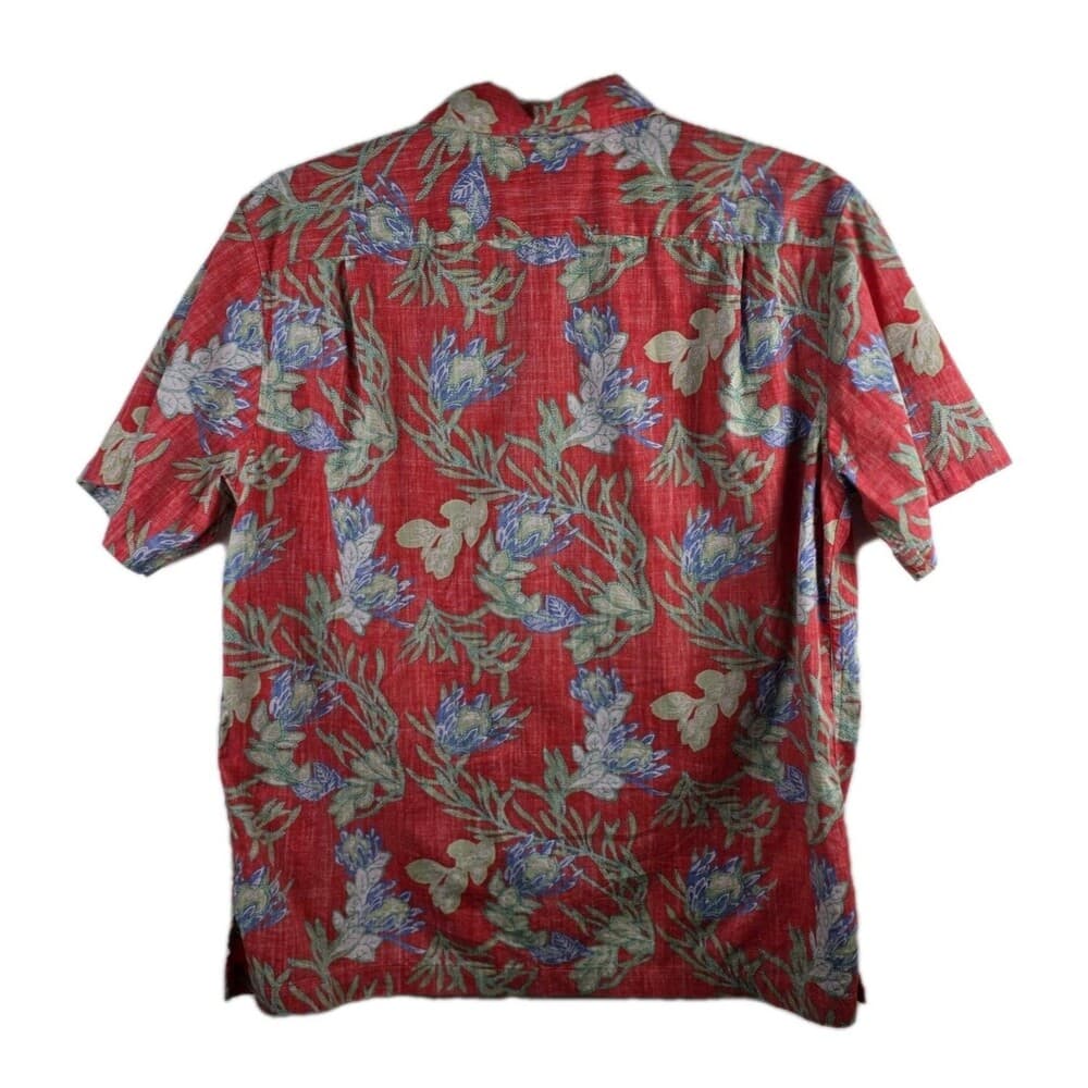 Cremieux Classics Men's Large Red Floral Short Sleeve Shirt - Thumbnail 4