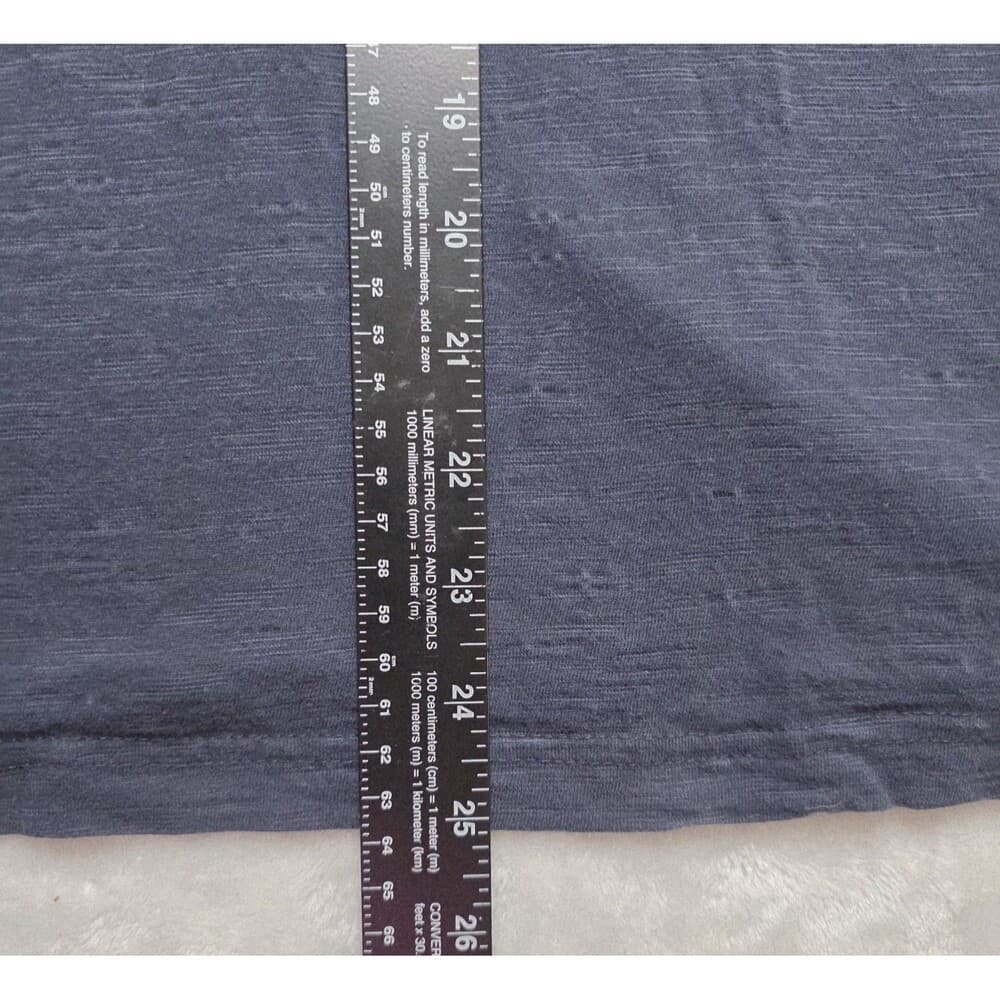 Denim & Flower Ricky Singh Men's Large Navy Blue White‎ Stripe Casual T-Shirt - Thumbnail 9