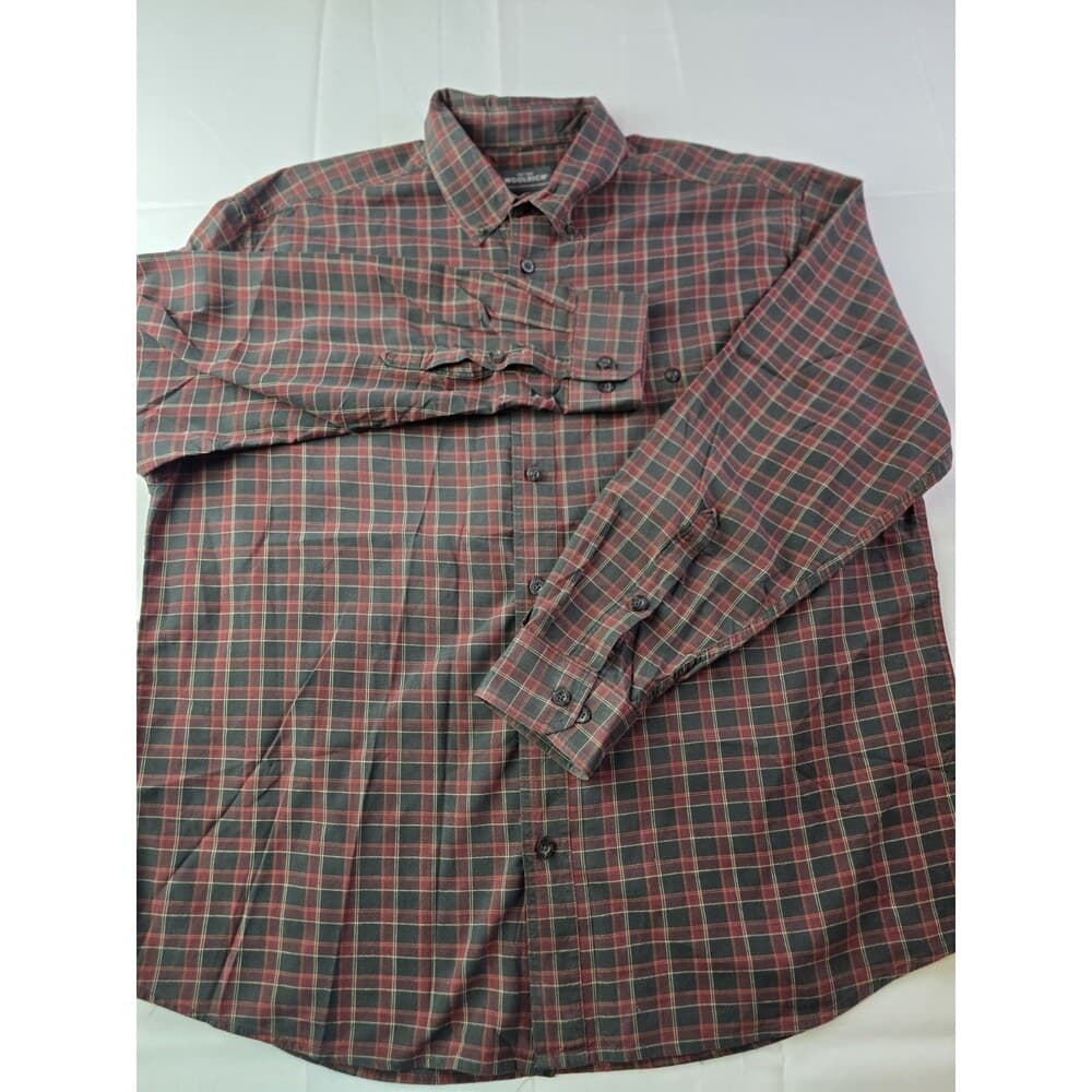 Woolrich Mens XL Button Plaid Red Earthtone‎ Long Sleeve Button Down Shirt - Thumbnail 9