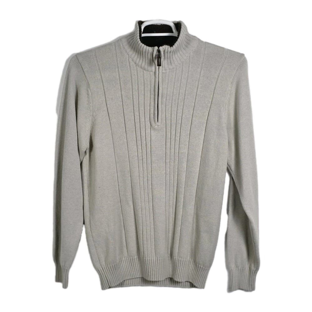 Rugged Trails Men’s Medium Tan 1/4 Zip Mock Neck Sweater‎ - Thumbnail 7