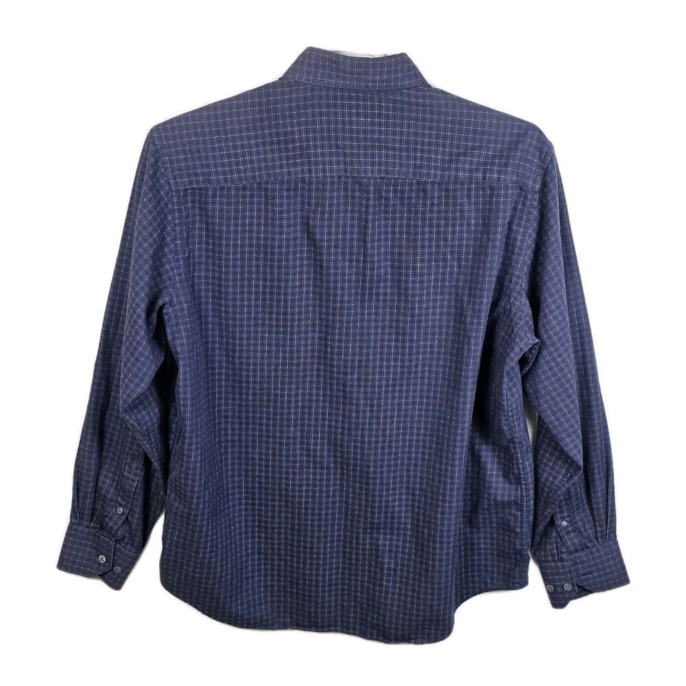 Bugatchi Men's Shirt‎ Large Purple Checkered Long Sleeve Button Up Shirt - Thumbnail 3
