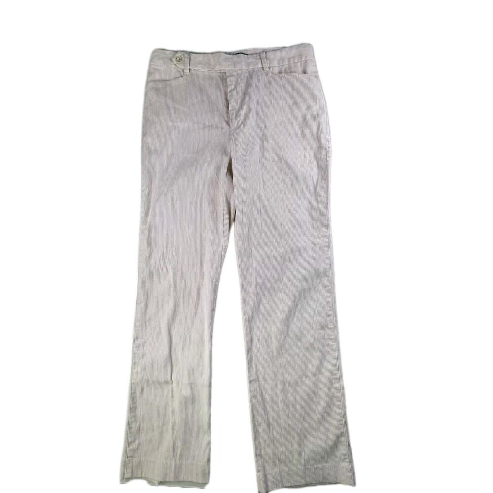 Ralph Lauren Women's 8 Ivory Cotton Dress Slacks‎ - Thumbnail 12