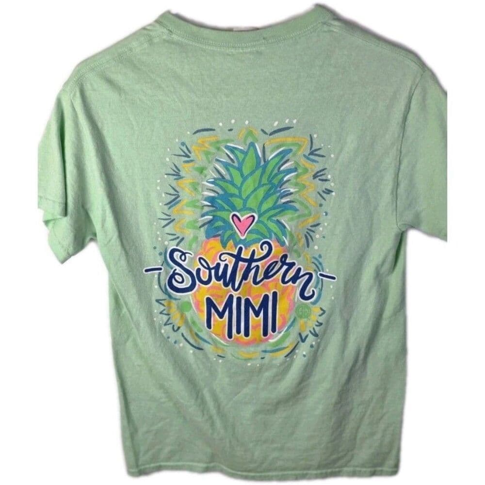 Simply Southern Shirt Women's Small Green " Southern Mimi " Short Sleeve T-Shirt - Thumbnail 4
