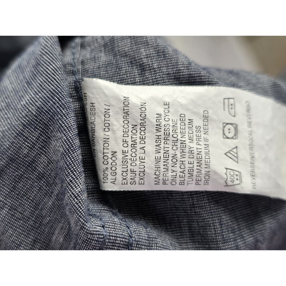 IZOD Men’s‎ XL Gray Long Sleeve Button Down Shirt - Thumbnail 4