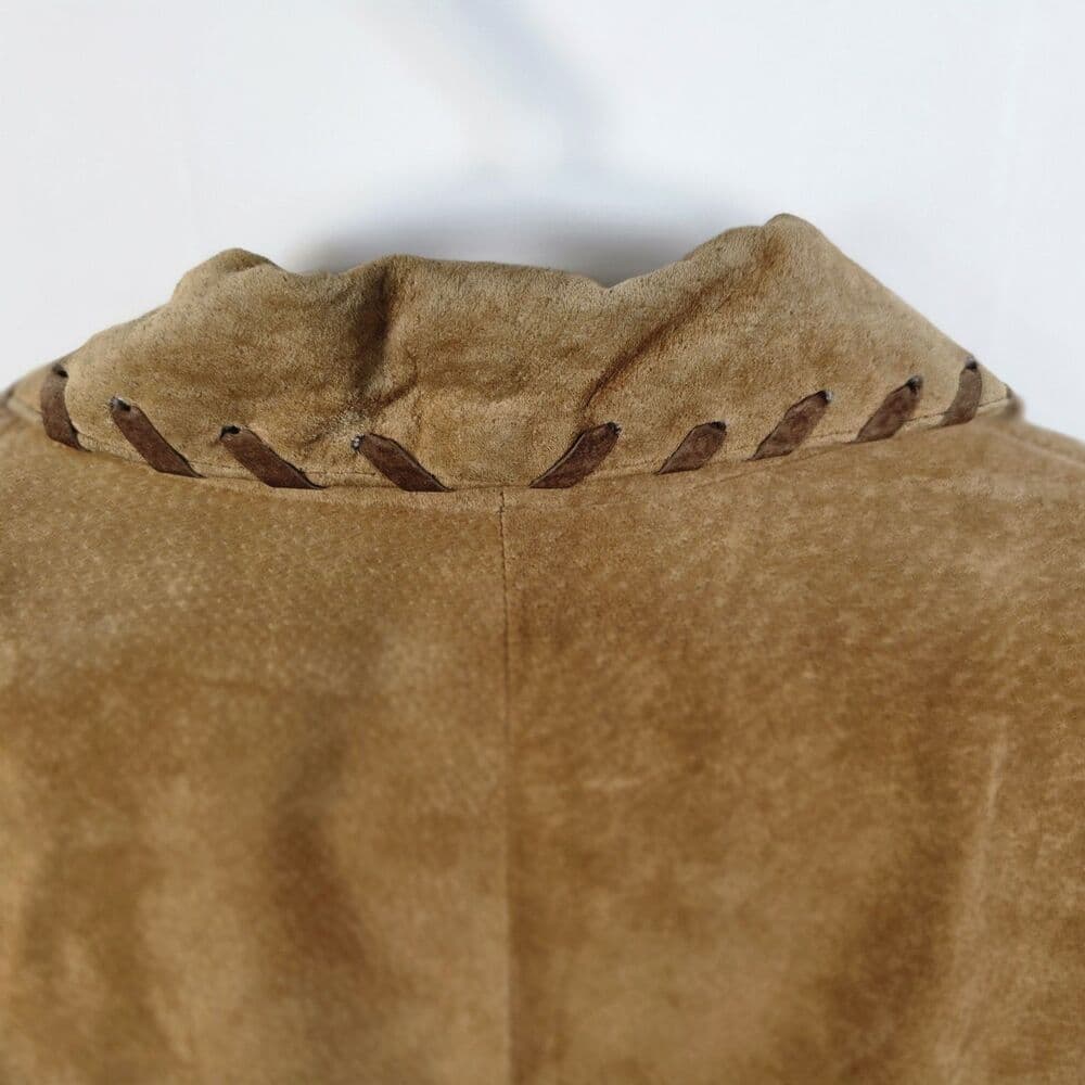 Vintage Renaissance Women's Medium Western Style Brown Leather Jacket - Thumbnail 8
