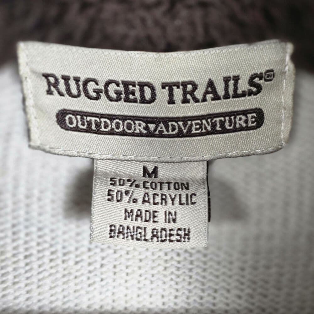 Rugged Trails Men’s Medium Tan 1/4 Zip Mock Neck Sweater‎ - Thumbnail 3