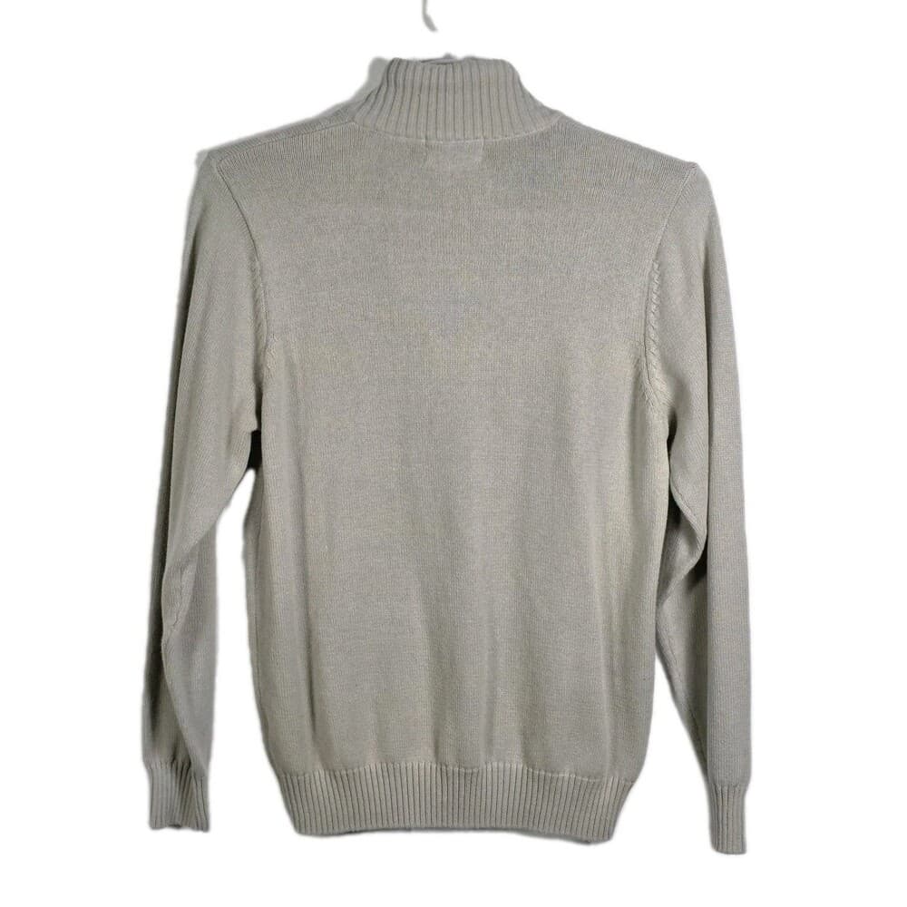 Rugged Trails Men’s Medium Tan 1/4 Zip Mock Neck Sweater‎ - Thumbnail 5