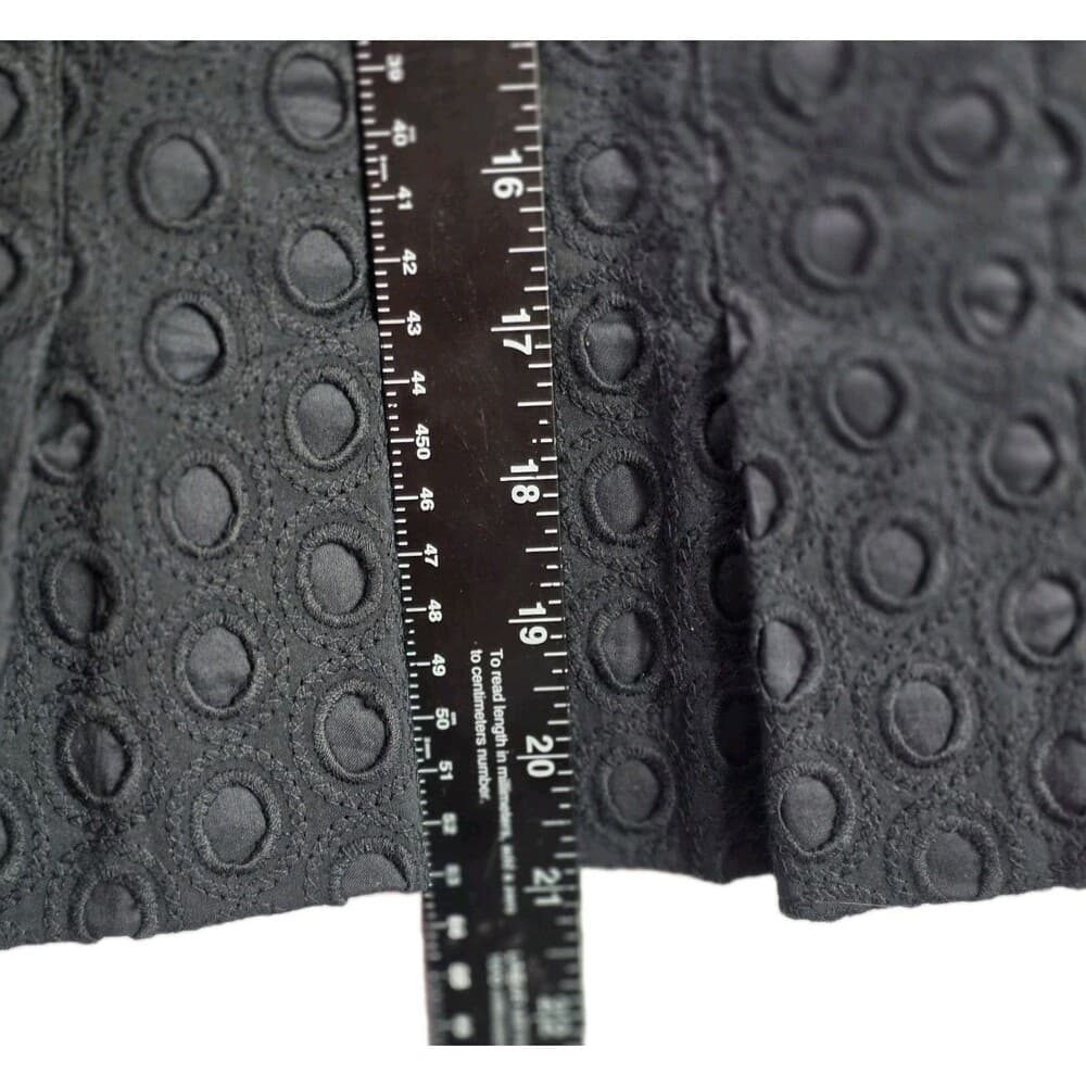 Kenneth Cole Reaction Women's 6 Black Eyelets‎ Button Up V Neck Blazer - Thumbnail 7